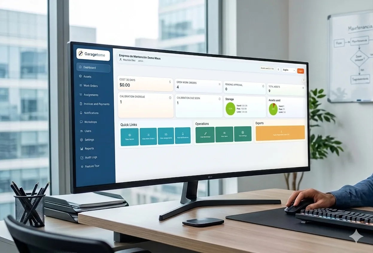 GarageTome product interface