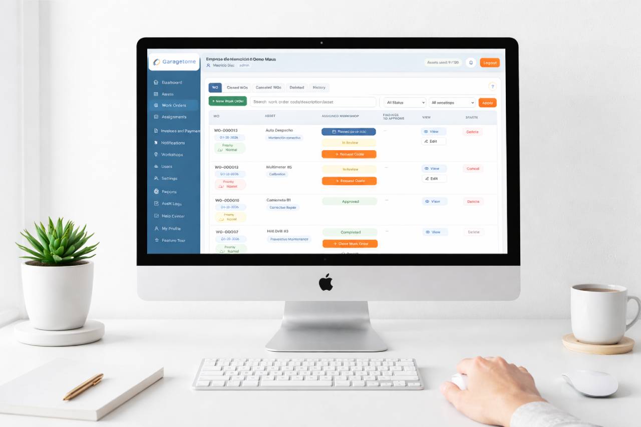 garagetome software interface